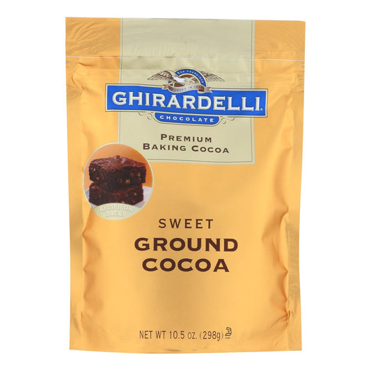 Cacao para hornear Ghirardelli, de primera calidad, molido dulce, 10,5 oz, caja de 6