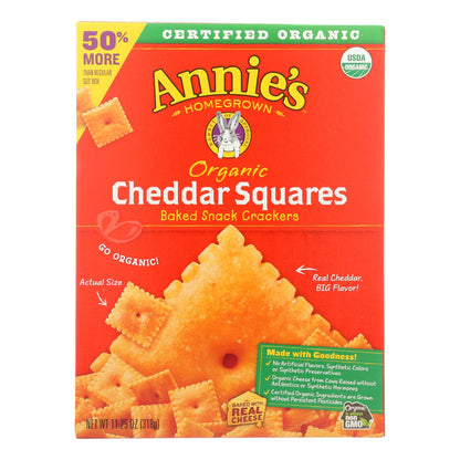 Annie's Homegrown Cheddar Squares 切达干酪方块 - 6 盒装 - 11.25 盎司