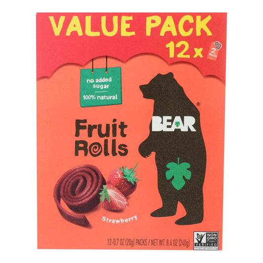 Bear - Fruit Rolls Strwbrry Paquete de 12 - Caja de 5 - 8.5 oz