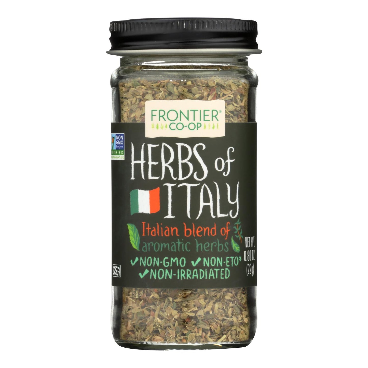 Condimento internacional Frontier Herb - Hierbas de Italia - Sin sal - 0,80 oz