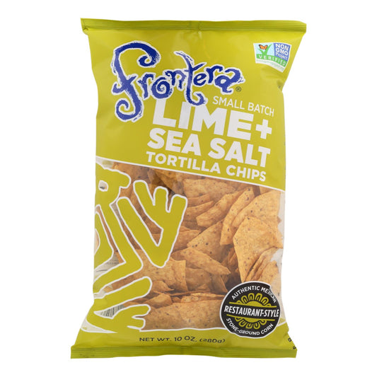 Chips de tortilla con limón y sal marina de Frontera Foods - Chips de tortilla - Caja de 12 - 10 oz.
