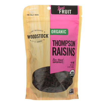 Woodstock Organic Unsweetened Raisins - Case Of 8 - 13 Oz