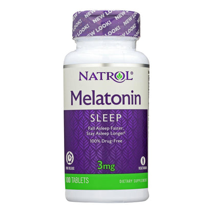 Melatonina de liberación prolongada de Natrol, 3 mg, 100 comprimidos