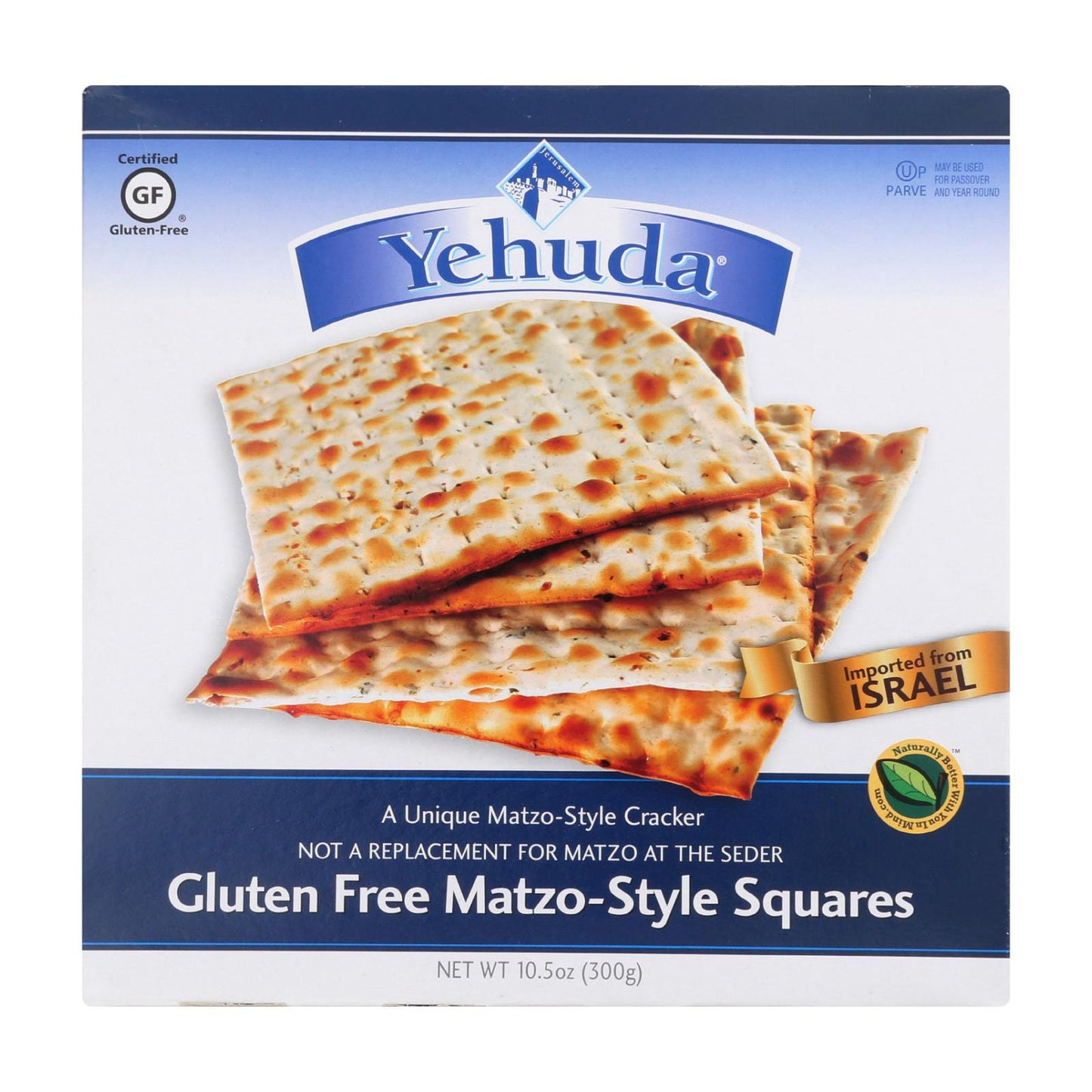 Galletas sin gluten Yehuda Matzo - Caja de 12 - 10,5 oz.