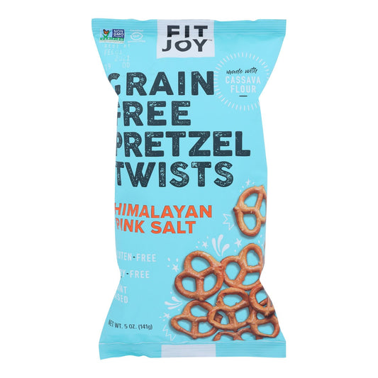 Fitjoy - Pretzels verdes con sal marina - Caja de 12 - 5 oz