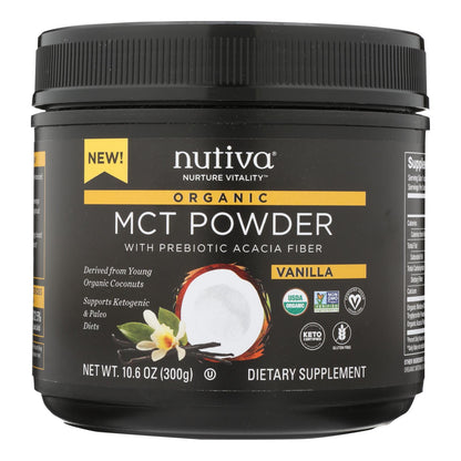 Nutiva - Polvo Mct vainilla - 1 unidad - 10,6 oz