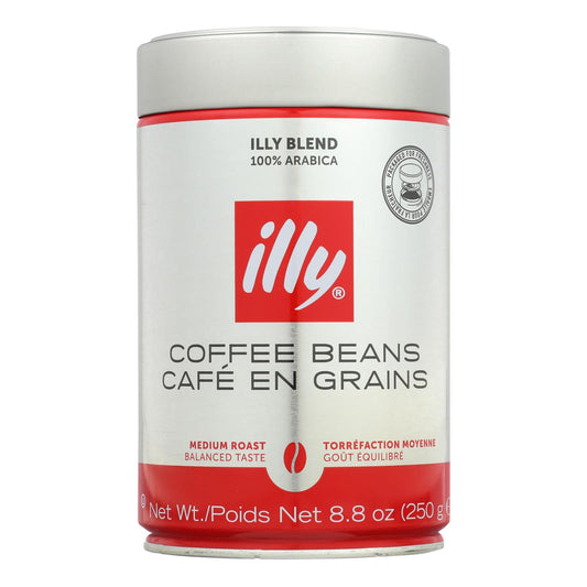 Illy Caffe 咖啡 - 全豆 - 中度烘焙 - 8.8 盎司 - 6 盒装