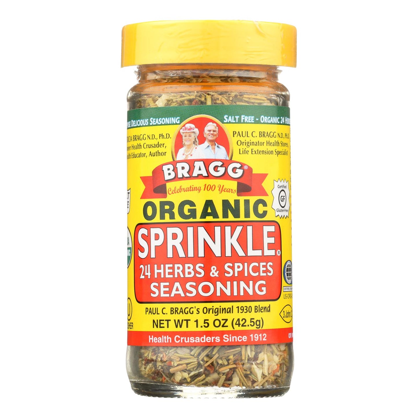 Bragg - Condimento - Orgánico - Bragg - Espolvorear - Hierbas y especias naturales - 1.5 oz - Caja de 12