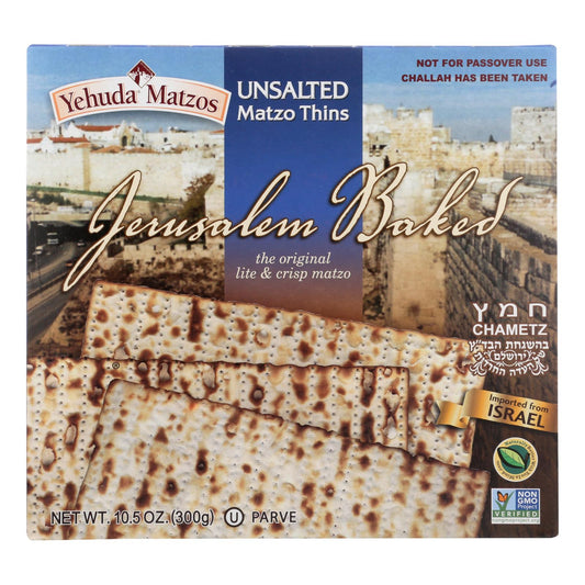 Yehuda - Matzo Thins Sin Sal - Caja de 12 - 10.5 Oz