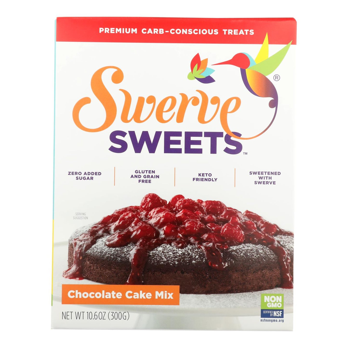 Mezcla para pastel de chocolate Swerve Sweets™ - Caja de 6 - 10,6 oz