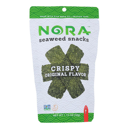 Snacks de algas crujientes originales de Nora Snacks - Caja de 12 - 1,13 oz