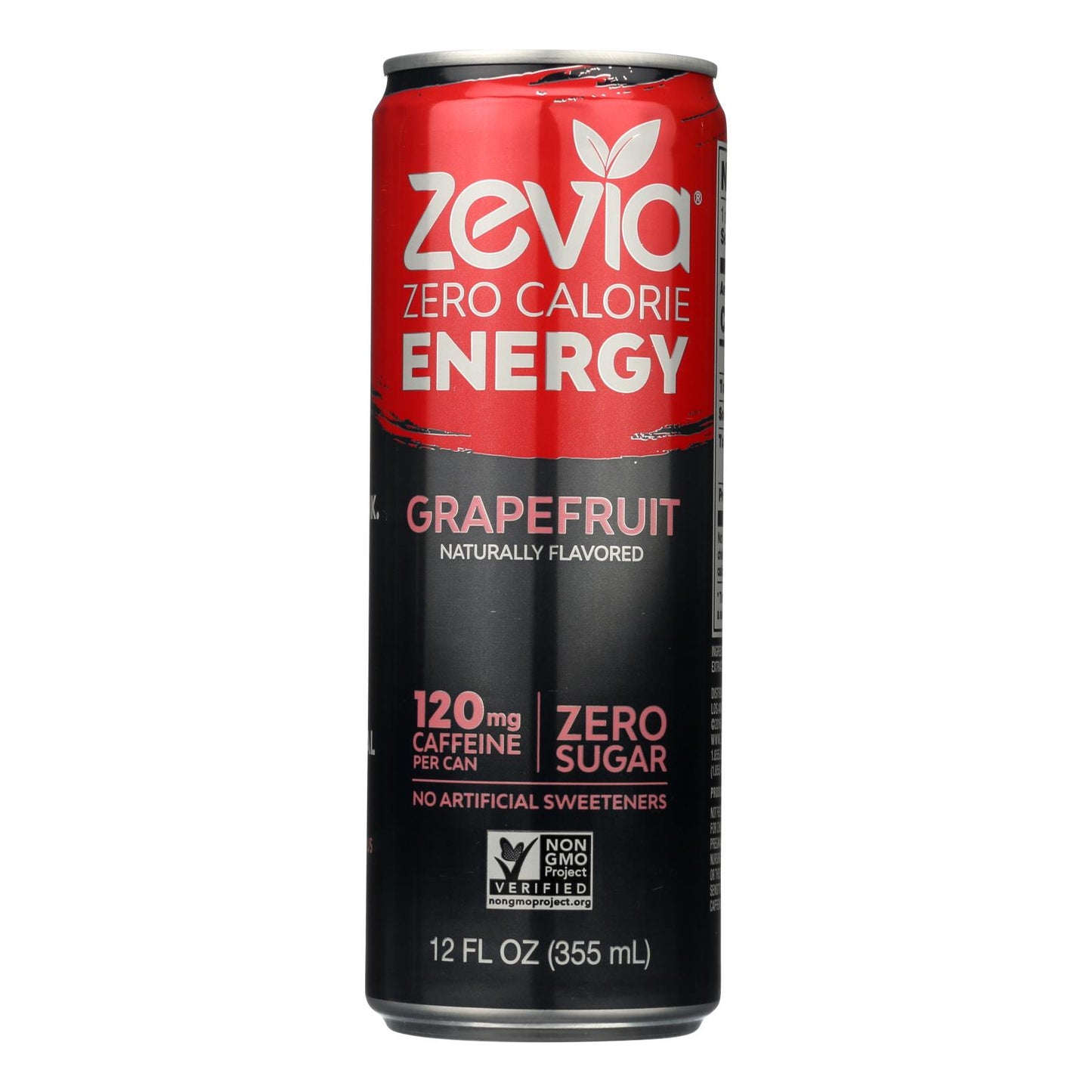 Bebida energética sin calorías Zevia - Pomelo - Caja de 12 - 12 onzas líquidas