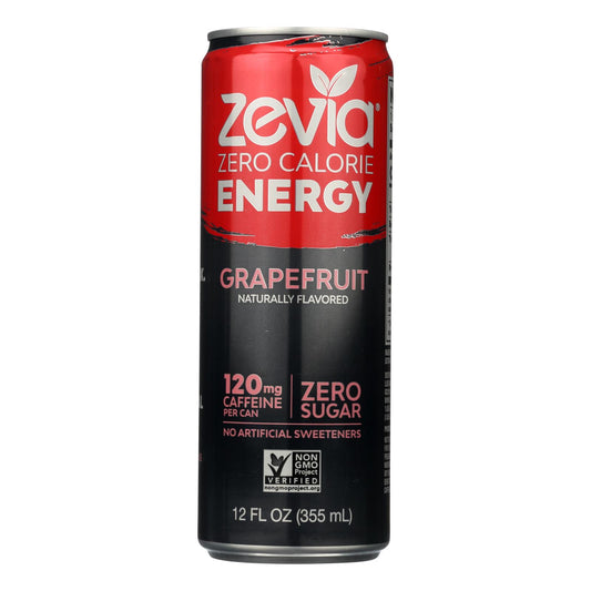 Zevia 零卡路里能量饮料 - 葡萄柚味 - 12 瓶装 - 12 液量盎司