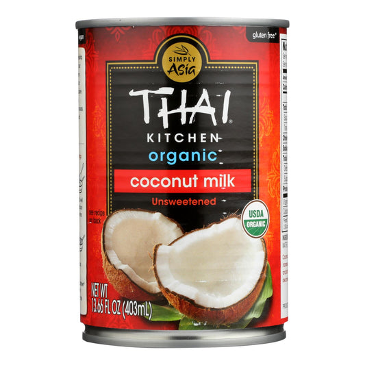 Leche de coco ligera orgánica Thai Kitchen - Caja de 12 - 13,66 fl oz.