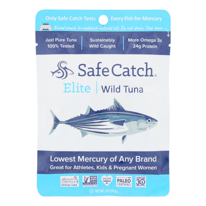 Safe Catch - Tuna Elite Wild SS Pouch - Caja de 12 - 3 oz