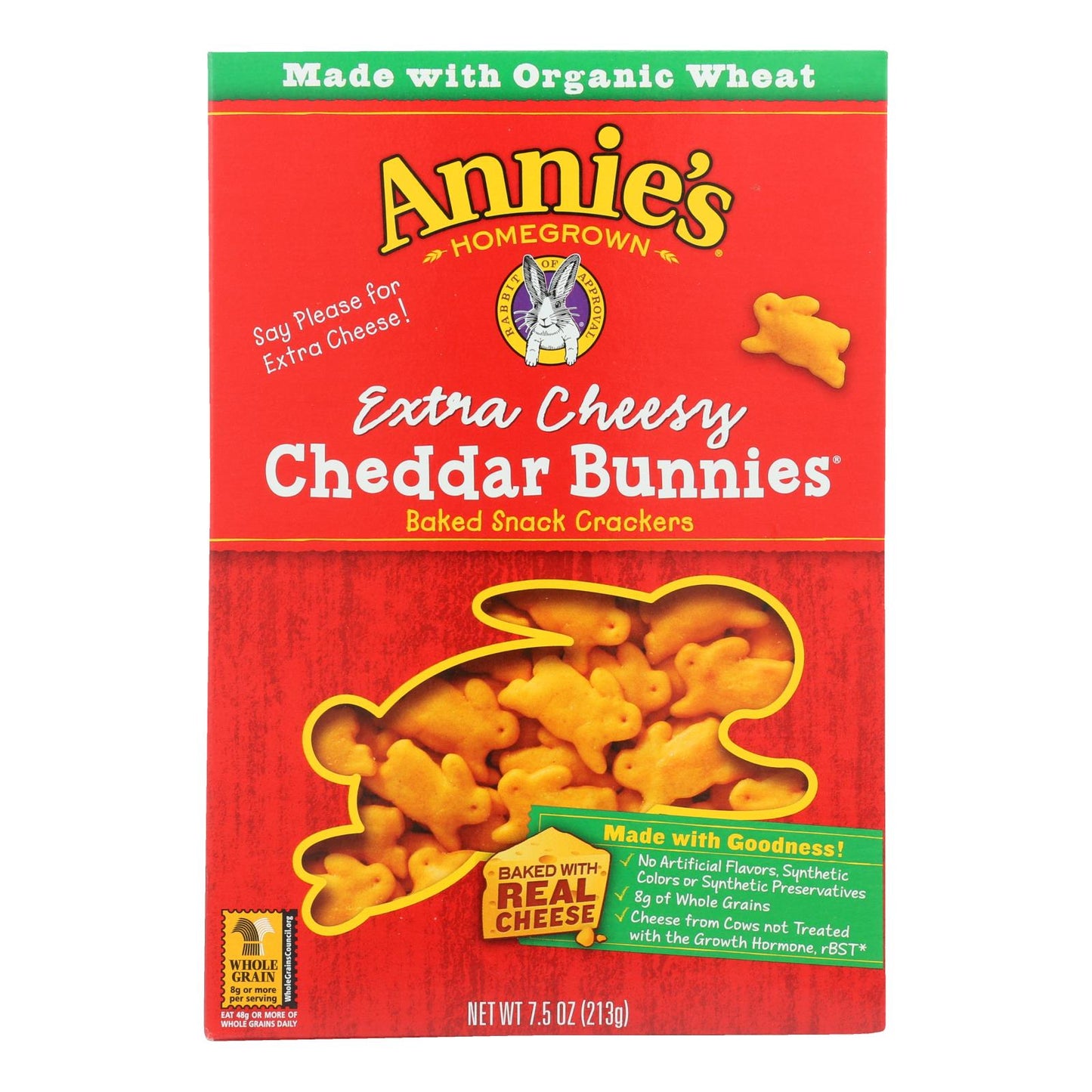 Queso X Chddr Bnnies de cosecha propia de Annie - Caja de 12 - 7,5 oz.