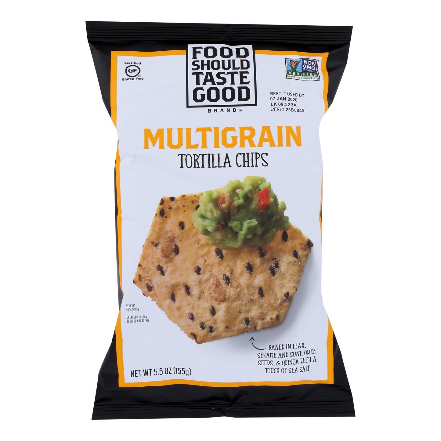 La comida debe tener buen sabor. Chips de tortilla multigrano - Multigrano - Caja de 12 - 5,5 oz.