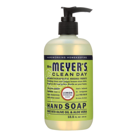 Mrs. Meyer's Clean Day - Jabón líquido para manos - Verbena de limón - Caja de 6 - 12,5 oz