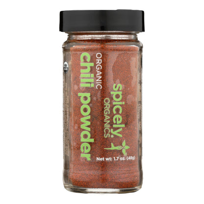 Spicely Organics - Organic Chili - Powder - Case Of 3 - 1.7 Oz.