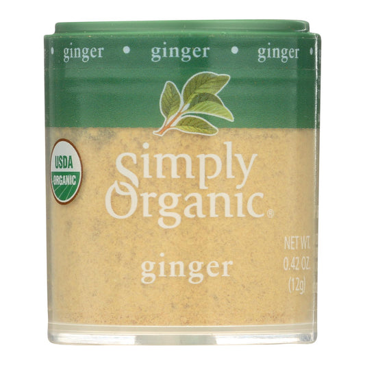 Simply Organic Ginger Root - Organic - Ground - .42 Oz - Case Of 6