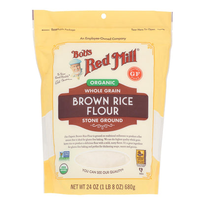 Bob's Red Mill - Harina de arroz integral - Caja de 4 - 24 oz