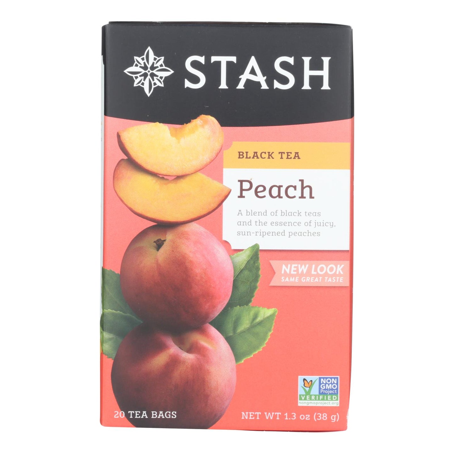 Stash Tea Tea - Black Peach - Case Of 6 - 20 Count