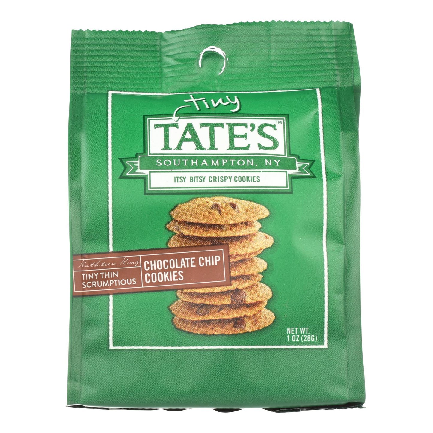 Galletas de chispas de chocolate crujientes y diminutas de Tate's Bake Shop - Caja de 12 - 1 oz