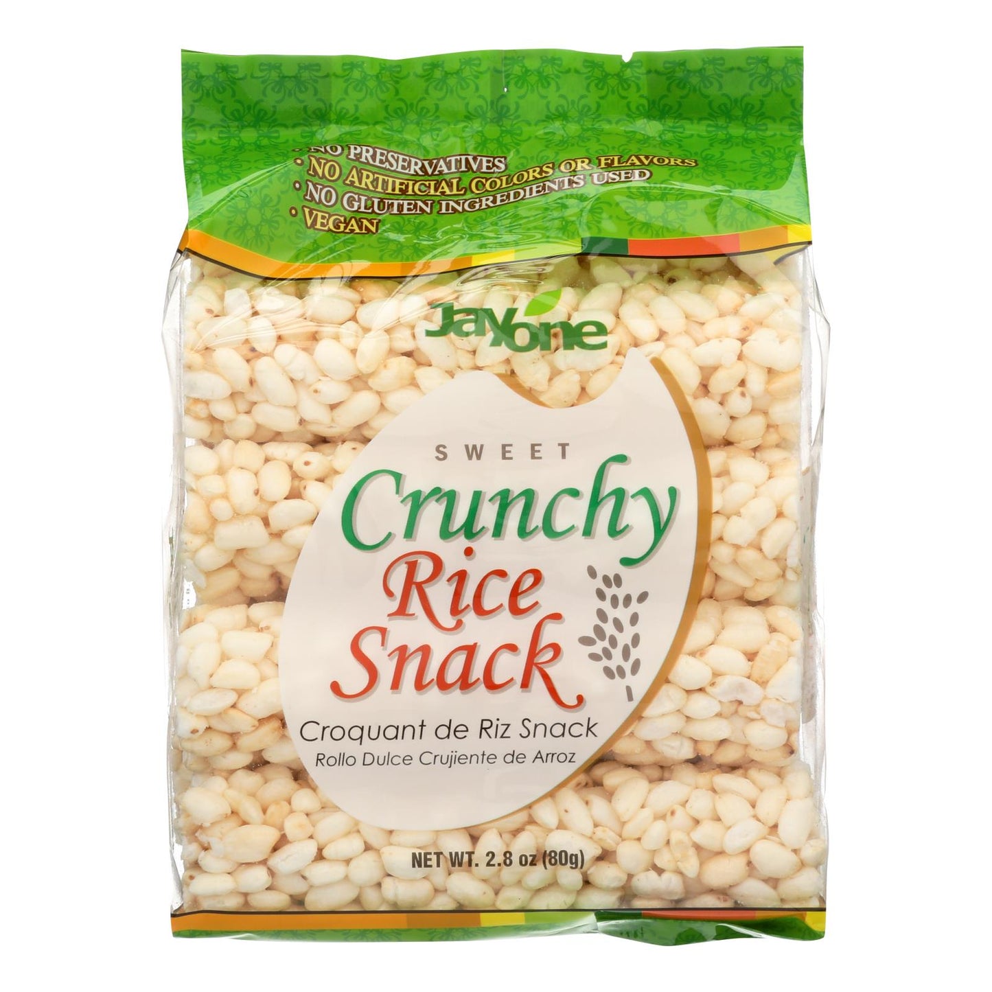Snack de arroz crujiente Jayone - Caja de 6 - 2,8 oz
