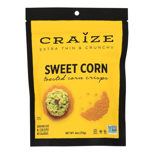 Craize - Corn Crisps Sweet Toasted - Caja de 6 - 4 oz