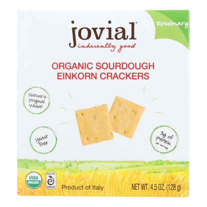 Jovial - Galletas Einkorn con masa madre - Romero - Caja de 10 - 4.5 oz.