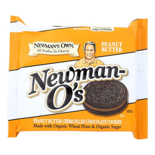 Galletas de chocolate rellenas de crema Newman's Own Organics - Mantequilla de maní - Caja de 6 - 13 oz.