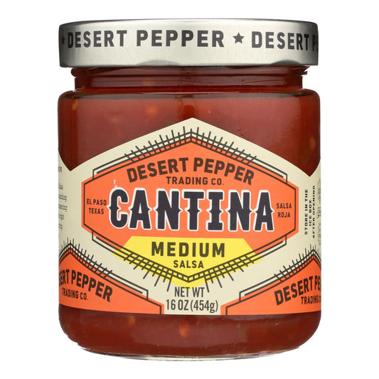 Salsa Cantina de Desert Pepper Trading, color rojo medio, caja de 6, 16 oz