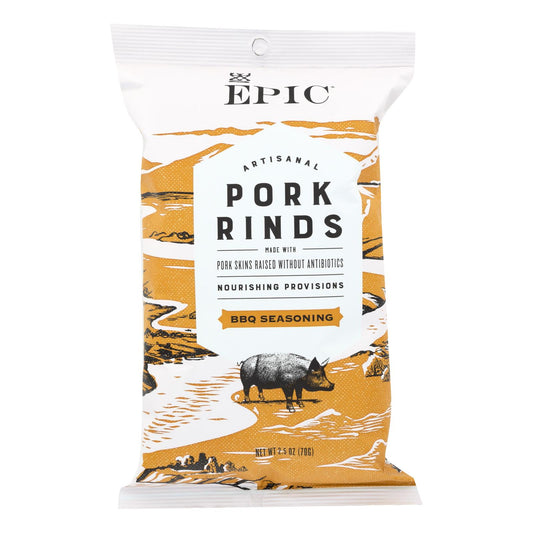 Epic - Chicharrones de cerdo - Condimento para barbacoa de Texas - Caja de 12 - 2,5 oz.