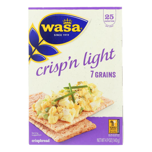 Wasa Crispbread Crisp 'n Light 7 Grain Crackerbread - Case Of 10 - 4.9 Oz.