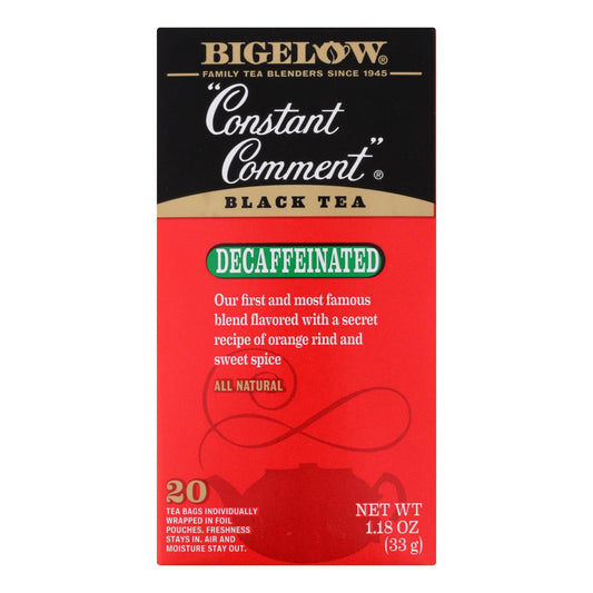 Té negro descafeinado Constant Comment de Bigelow Tea - Caja de 6 - 20 bolsitas