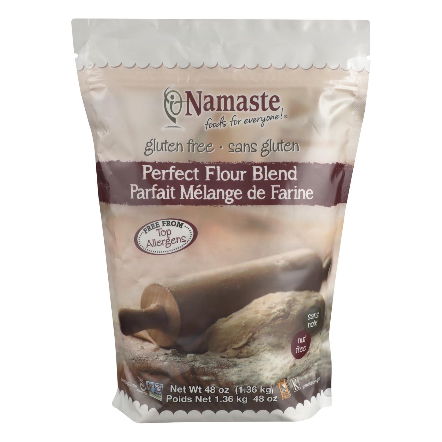 Mezcla de harina perfecta sin gluten Namaste Foods - Harina - Caja de 6 - 48 oz.