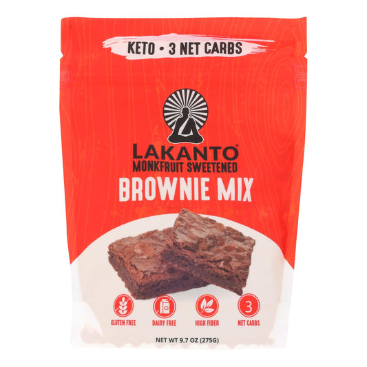 Lakanto - Monkfruit Sweetened Brownie Mix - Case Of 8- 9.7 Oz.