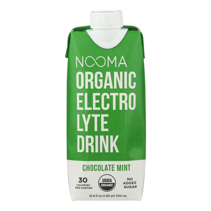 Bebida electrolítica Nooma - Orgánica - Chocolate con menta - Caja de 12 - 16,9 fl oz