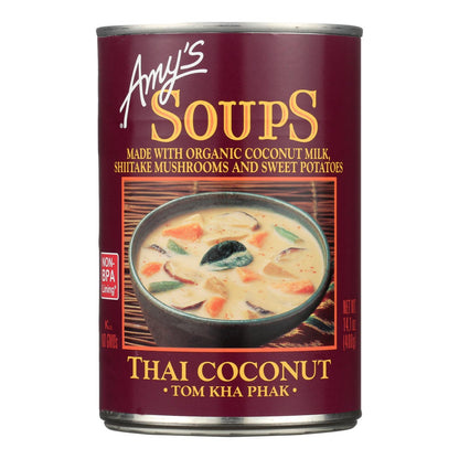 Sopa de Amy's - Tom Kha Phak Thai Coconut - Caja de 12 - 14,1 oz