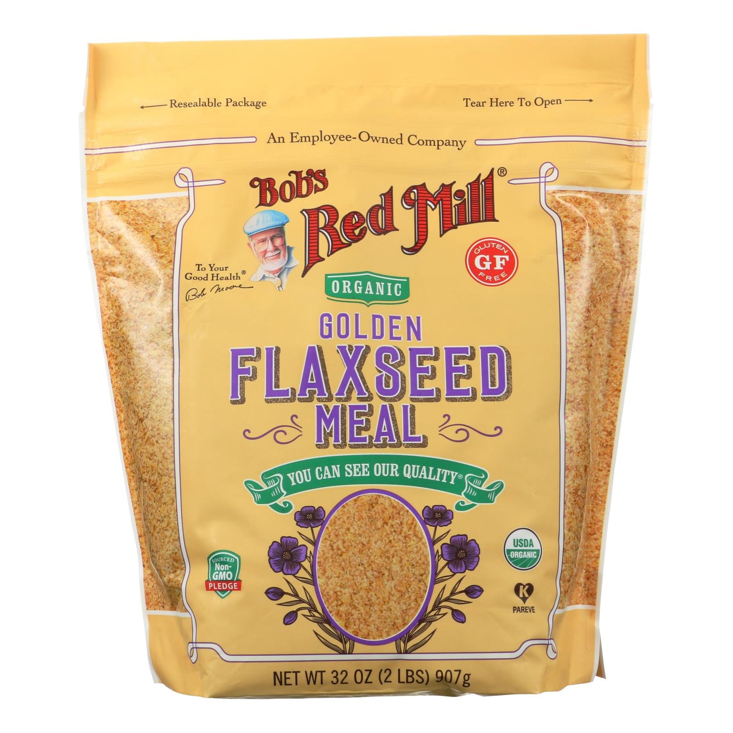 Bob's Red Mill - Organic Flaxseed Meal - Golden - Case Of 4 - 32 Oz