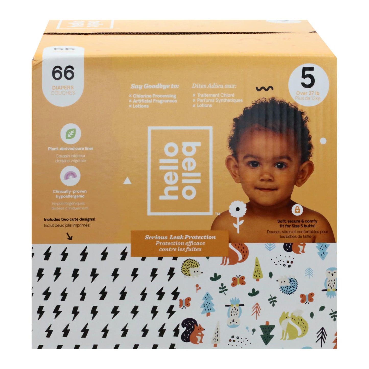 Hola Bello - Diapr Blt/anml Talla 5 Ovr27l - Caja de 66 unidades