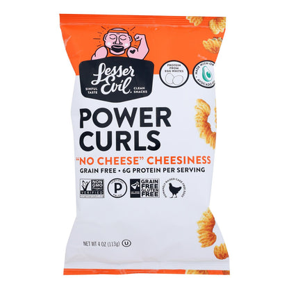 Lesser Evil - Power Curls Sin queso Quesadilla - Caja de 12 - 4 oz