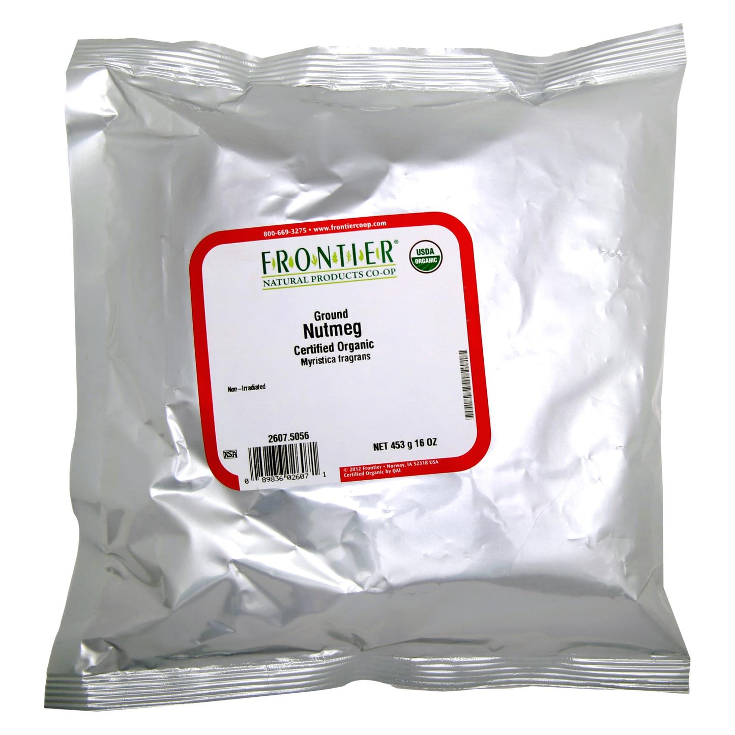 Frontier Herb 有机肉豆蔻粉 - 单件散装商品 - 1 磅