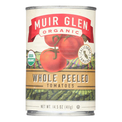 Tomates pelados enteros Muir Glen - Tomates - Caja de 12 - 14,5 oz.