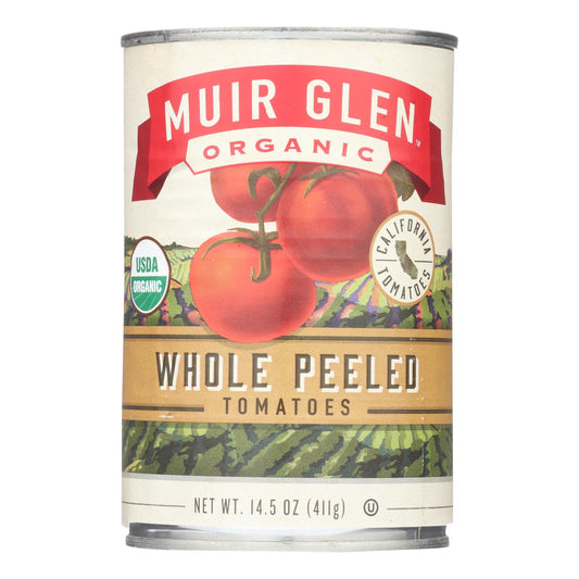 Tomates pelados enteros Muir Glen - Tomates - Caja de 12 - 14,5 oz.