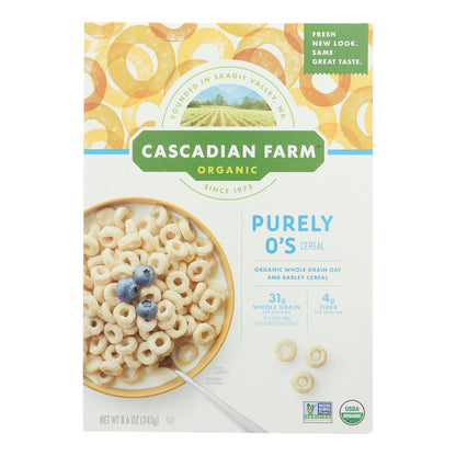 Cereales orgánicos de Cascadian Farm, puramente a base de soja, 8,6 oz, caja de 12