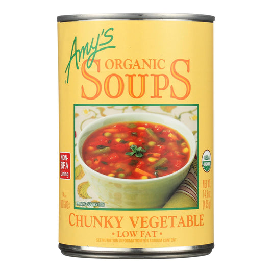 Sopa de verduras orgánica con trocitos de Amy's - Caja de 12 - 14,3 oz