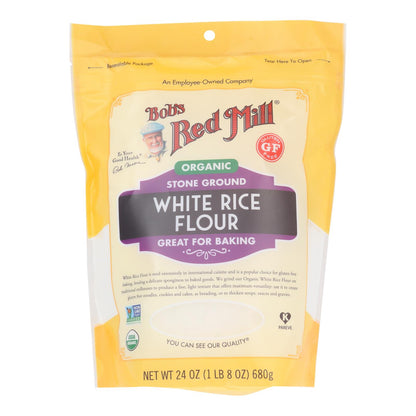 Bob's Red Mill - Harina de arroz blanco - Caja de 4 - 24 oz