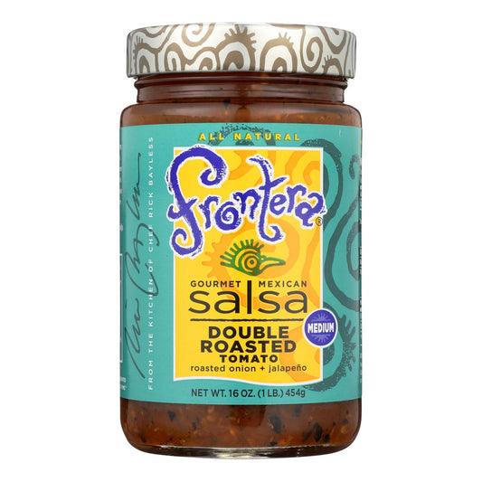 Salsa de tomate doble asado de Frontera Foods - Salsa de tomate - Caja de 6 - 16 oz.