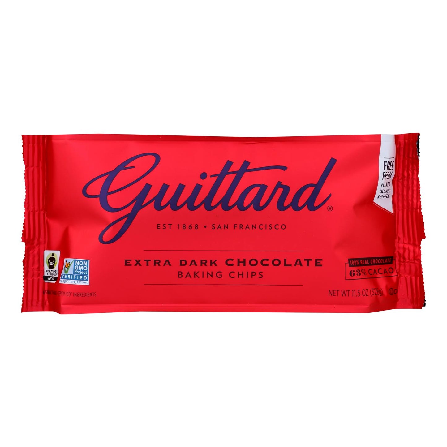 Chocolate Guittard Extra Oscuro - Chips de Chocolate - Caja de 12 - 11.5 Oz.